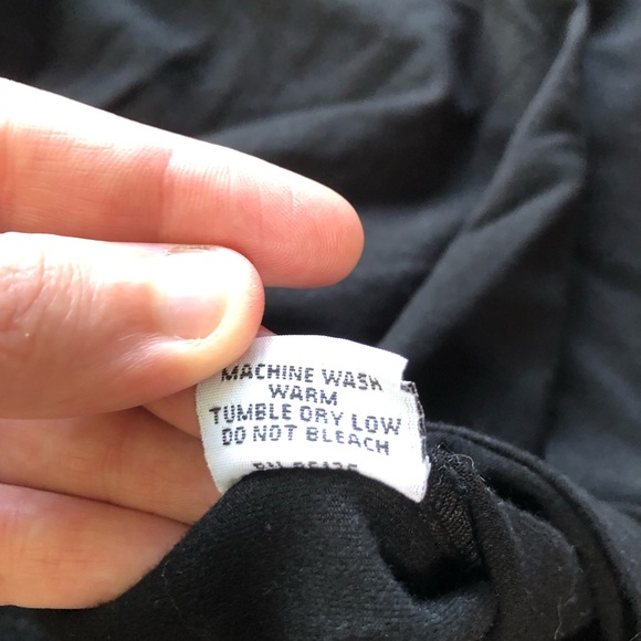 Bryn Walker Dress Size M Black Sleeveless Wrap Front Bamboo Organic Cotton - Picture 10 of 13